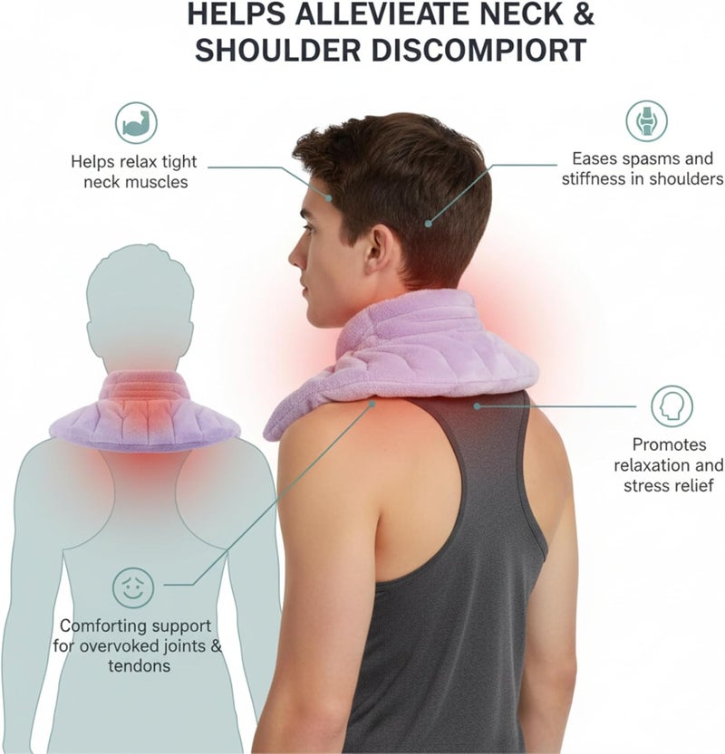 Herbal Concepts Lavender Neck Wrap - Microwavable Neck & Shoulder Therapy with 12 Natural Herbs for Hot or Cold Relief - Image 5